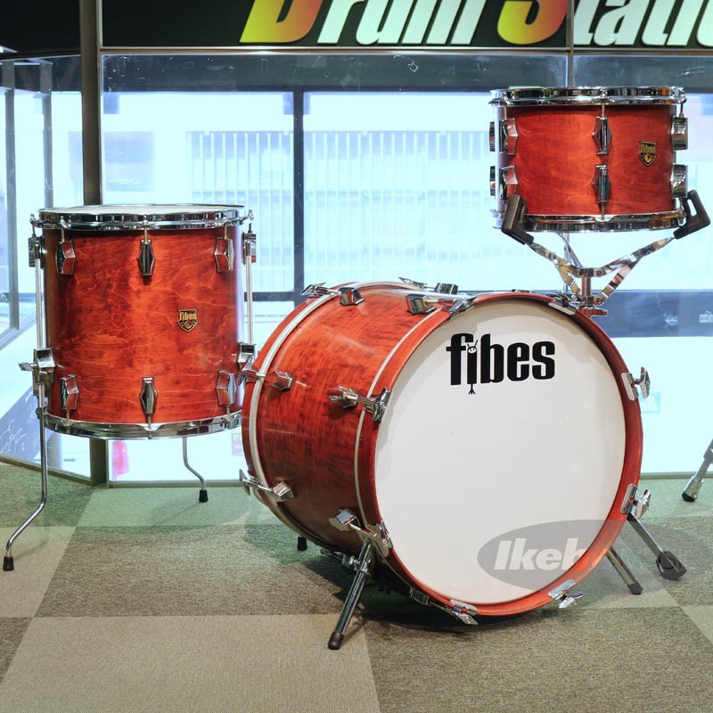 fibes 6ply Maple 3pc Drum Kit BD18，TT12，FT14の画像